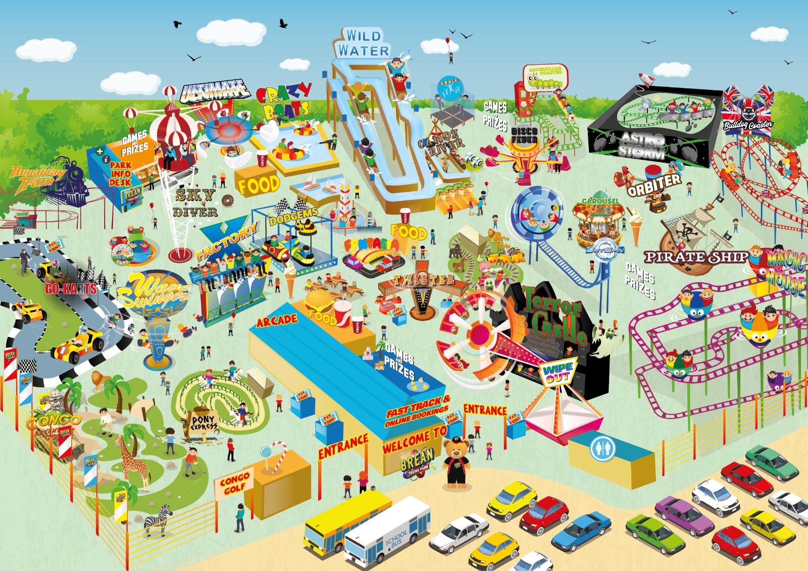 Explore Brean Theme Park with our interactive park map